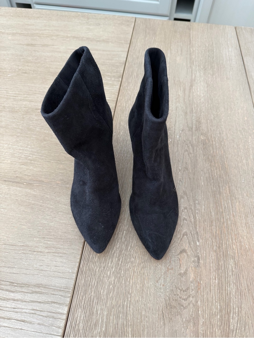 Dolce Vita Black Suede Pointed Ankle Booties